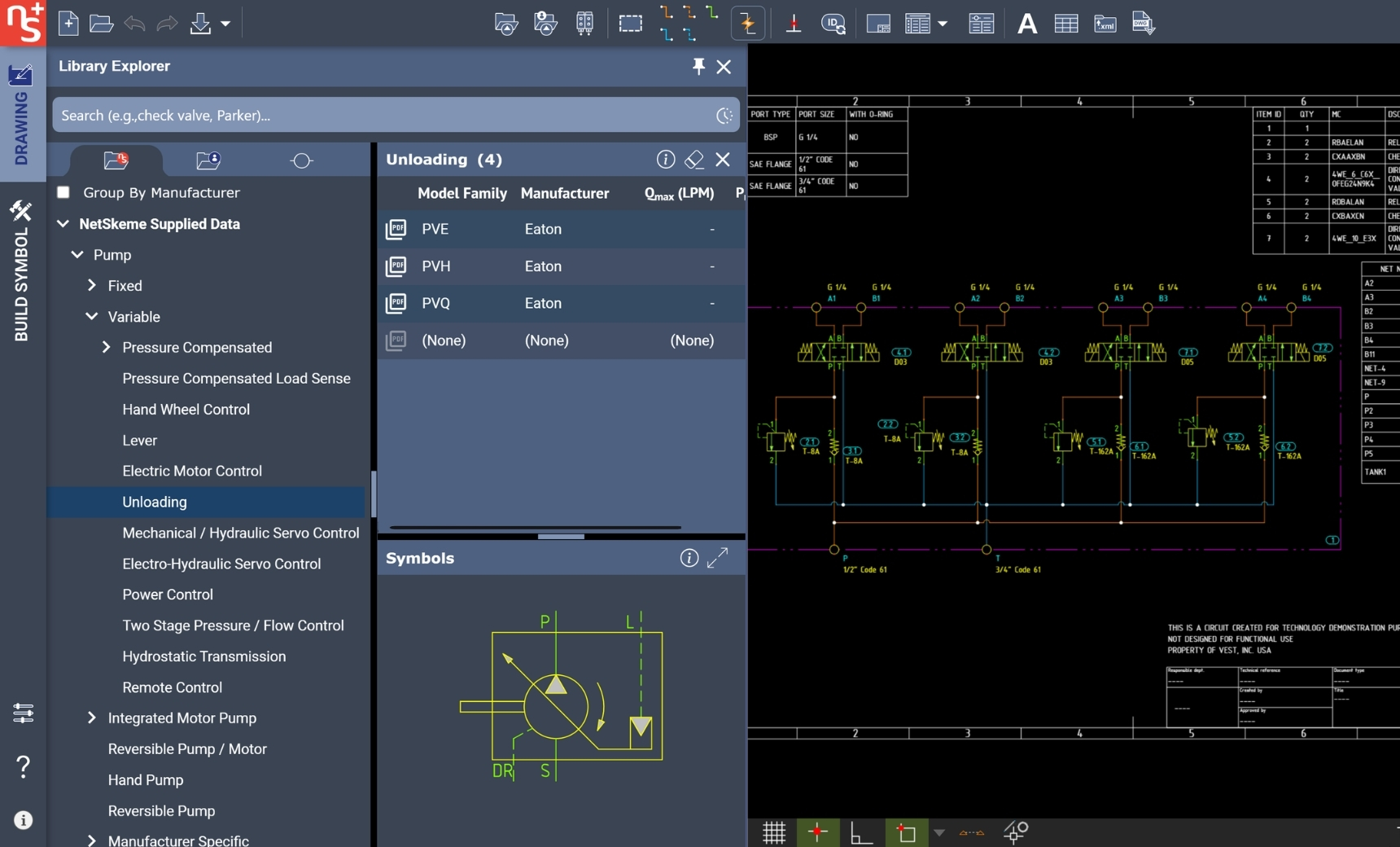 NetSkeme hydraulic schematic design